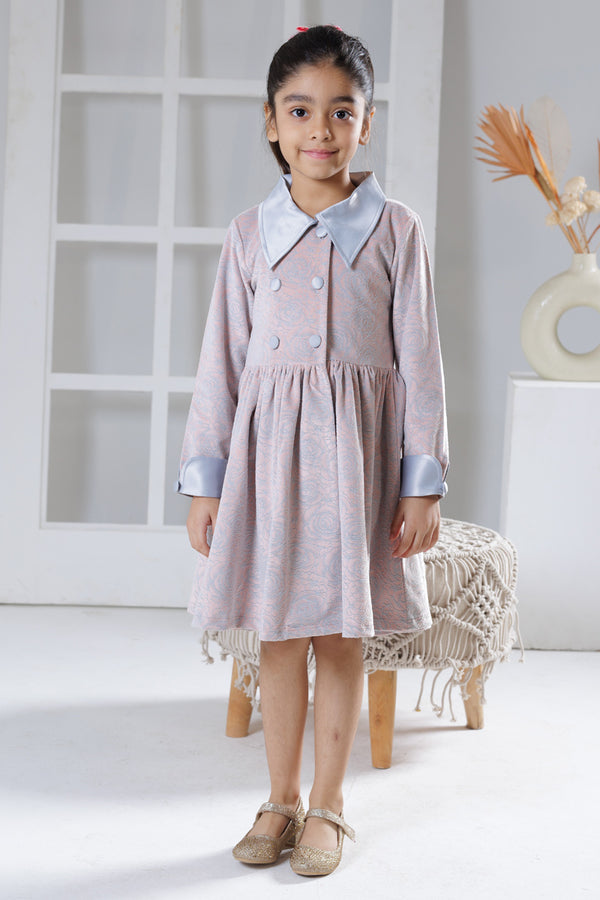 Crimson blossom winter dress