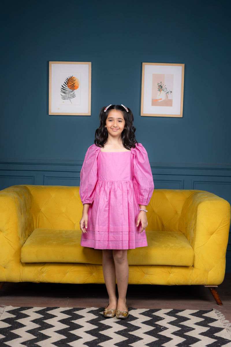 Pink Puff Oversized Dress