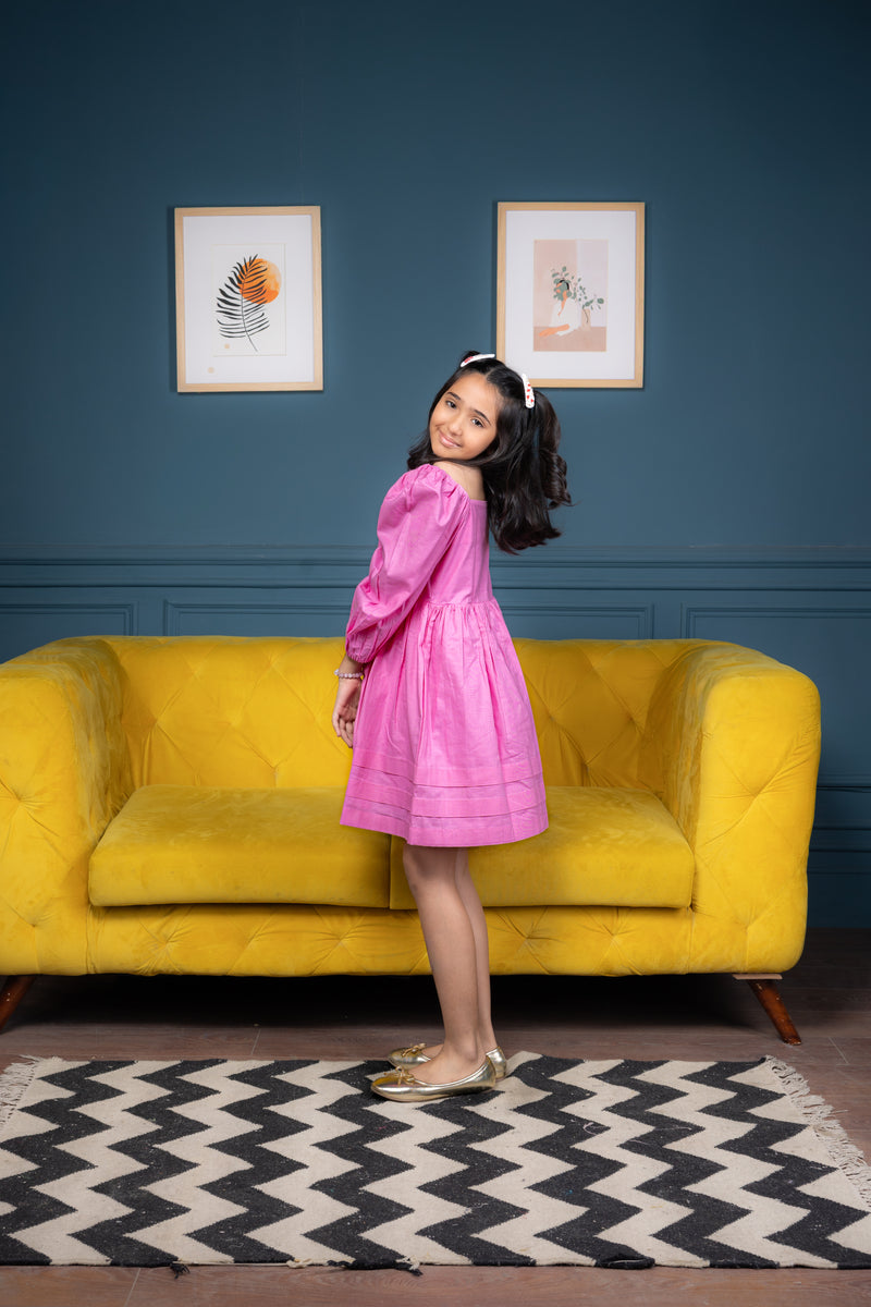 Pink Puff Oversized Dress