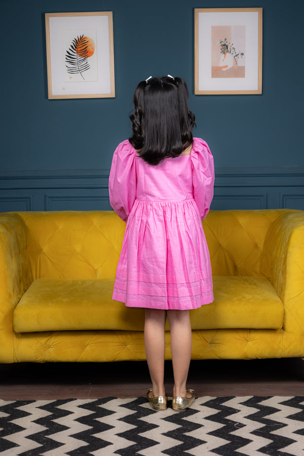 Pink Puff Oversized Dress