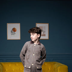 Brown Gridline Classic Jacket