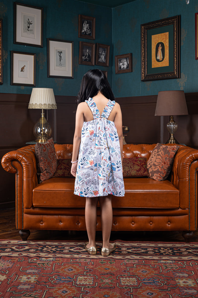 Floral Linen Slip Dress