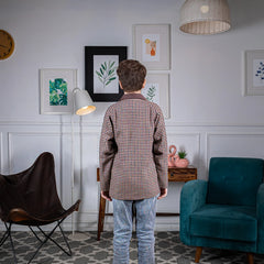 Brown Gridline Classic Jacket