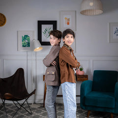 Brown Gridline Classic Jacket