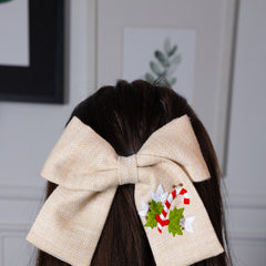Candy cane twist bow