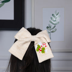 Candy cane twist bow