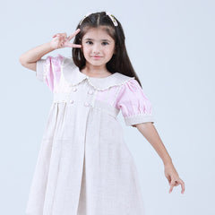 BLUSH AND CREAM ELEGANCE DRESS