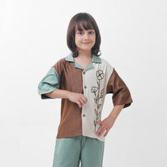 Color burst blossom shirt