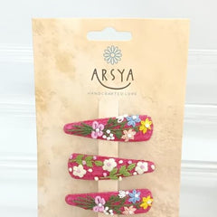 Cardinal bloom Hair Clips