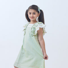 Emerald puff dress