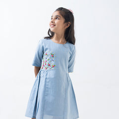 Cornflower skies dress