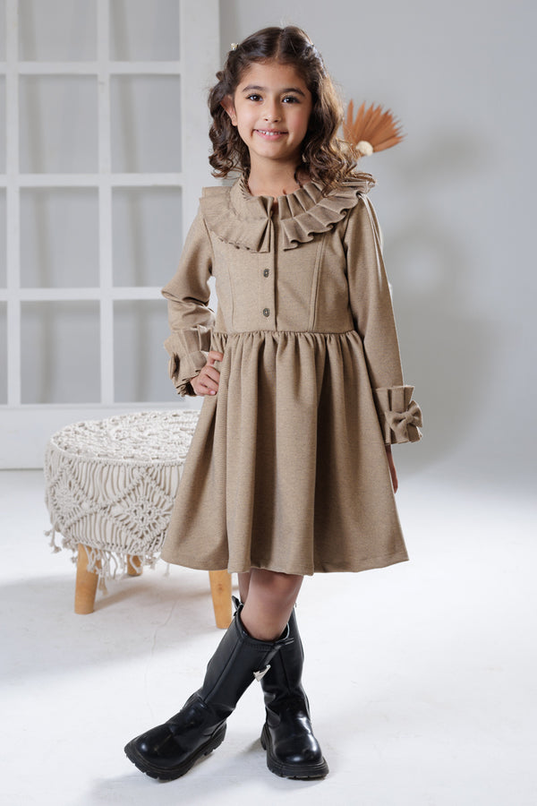 Woodland bow winter dress