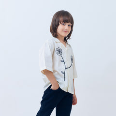 Monochrome bloom shirt