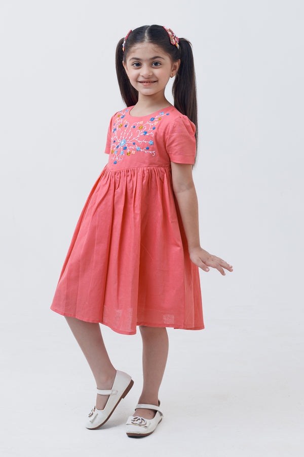 Apricot lace dress
