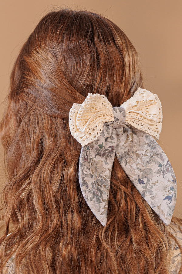Linen Lace Bow