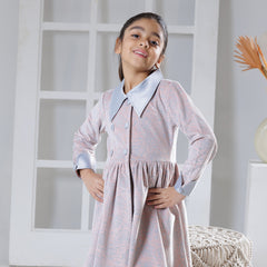 Crimson blossom winter dress