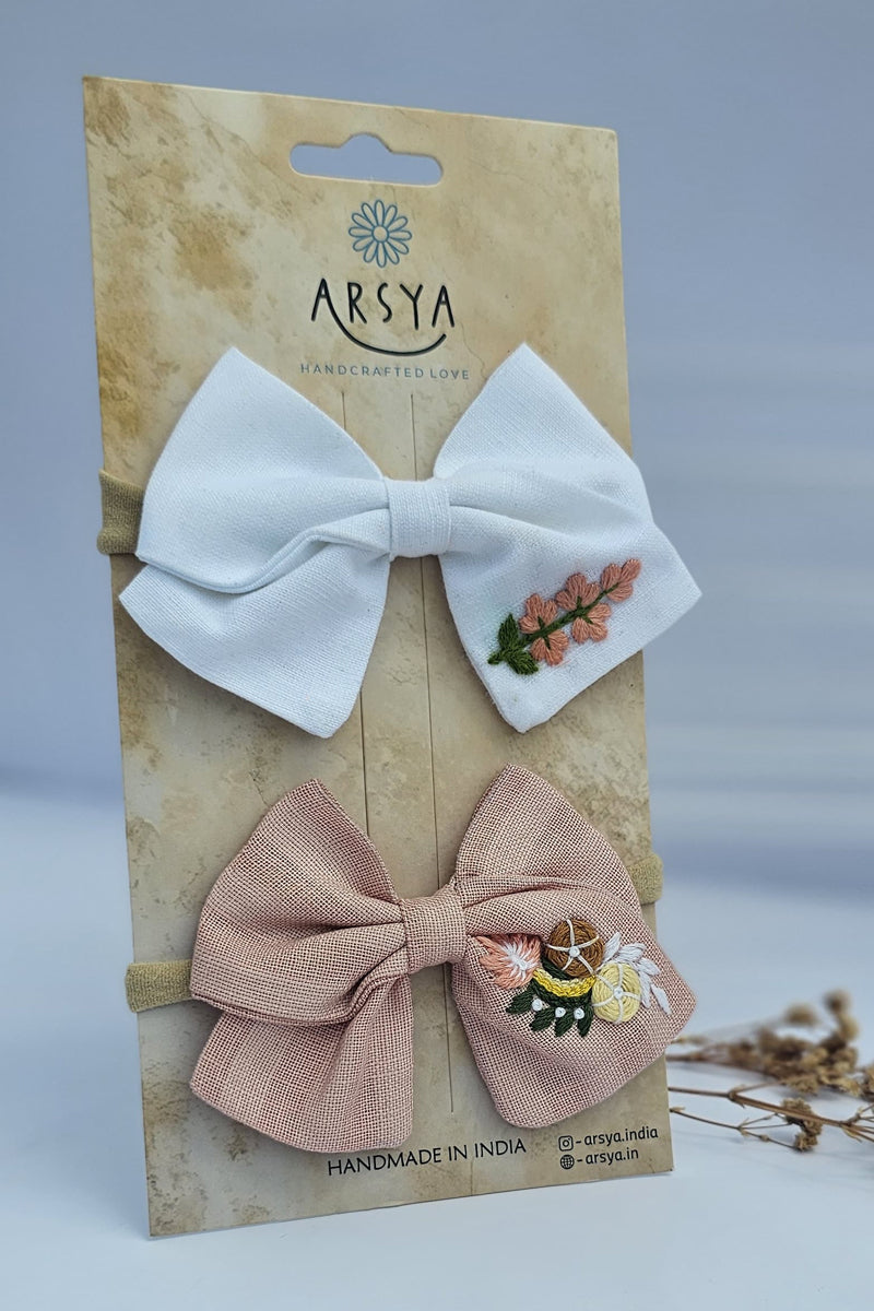 Little dove set of 2 baby headbands