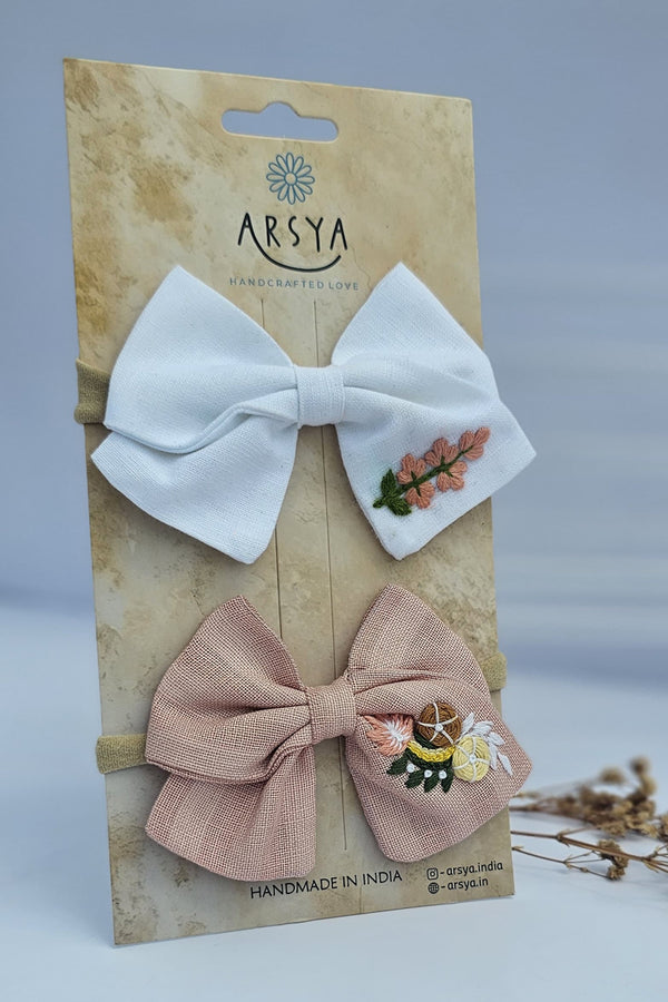 Little dove set of 2 baby headbands
