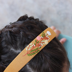 Mustard Hand Embroidered Head Band