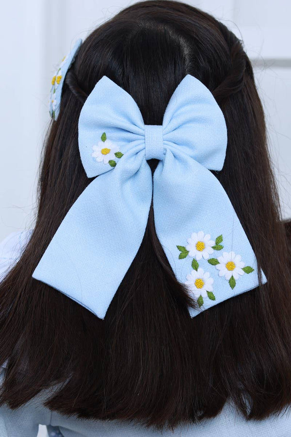 Blue Bow and Tic Tac Set