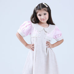 BLUSH AND CREAM ELEGANCE DRESS