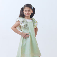 Emerald puff dress