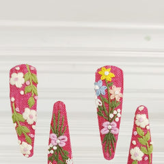Cardinal bloom Hair Clips
