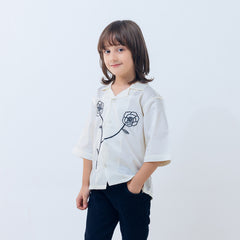 Monochrome bloom shirt