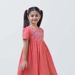 Apricot lace dress