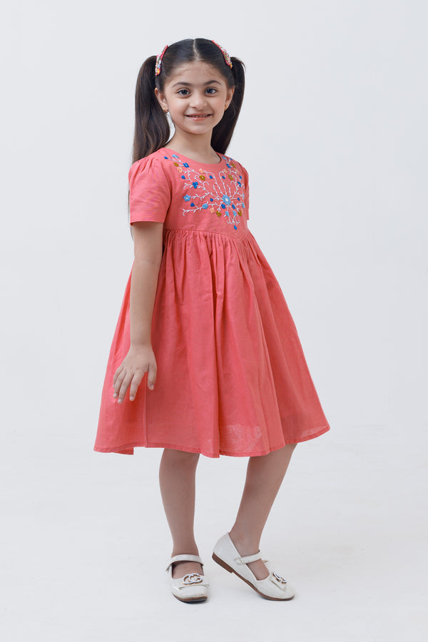 Apricot lace dress