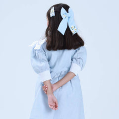 Blue Bow and Tic Tac Set