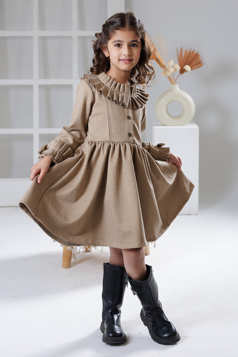 Woodland bow winter dress