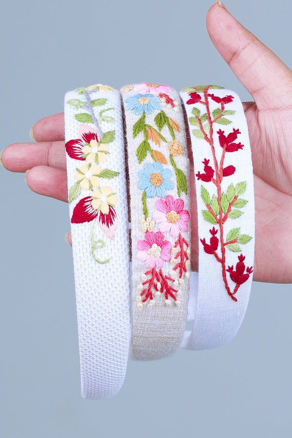 Blossom Hand Embroidered Head Band