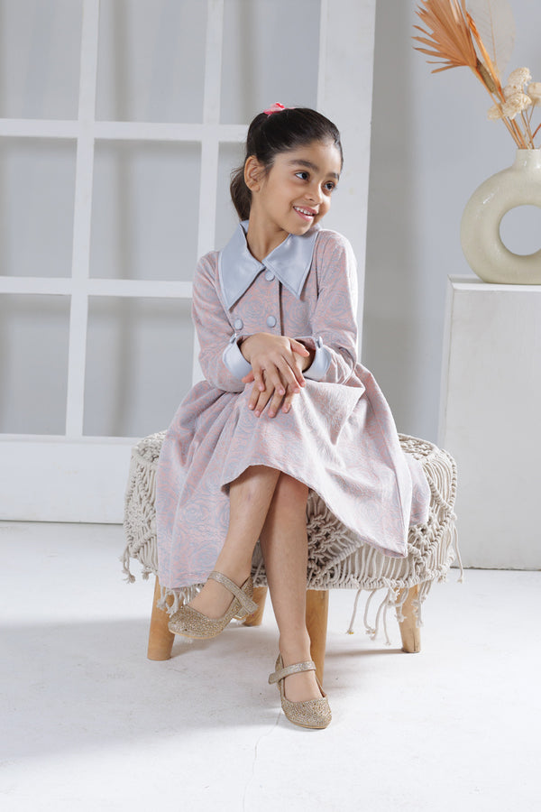 Crimson blossom winter dress