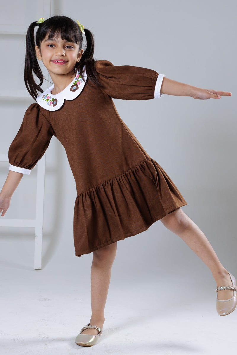 Bronze Bloom winter Dress
