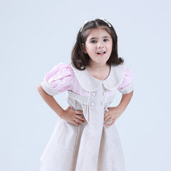 BLUSH AND CREAM ELEGANCE DRESS