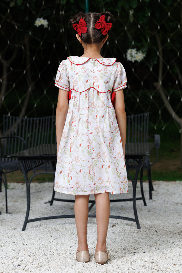 Red Ribbon Bloom Dress