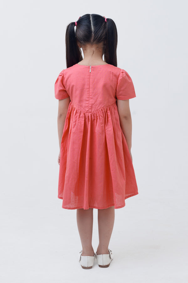 Apricot lace dress