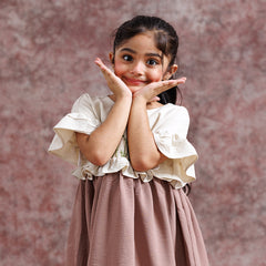 Cream And Cocoa Sunflower Dress