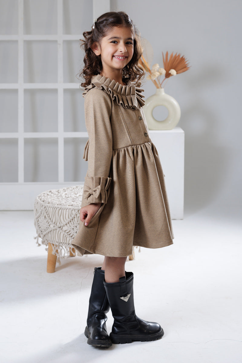 Woodland bow winter dress