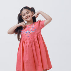 Apricot lace dress