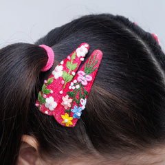 Cardinal bloom Hair Clips