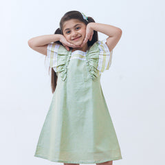 Emerald puff dress