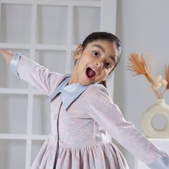 Crimson blossom winter dress