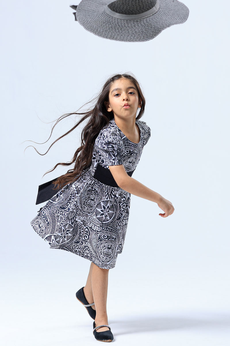 CHIC CASCADE DRESS