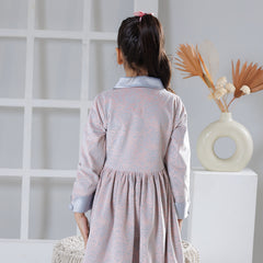 Crimson blossom winter dress