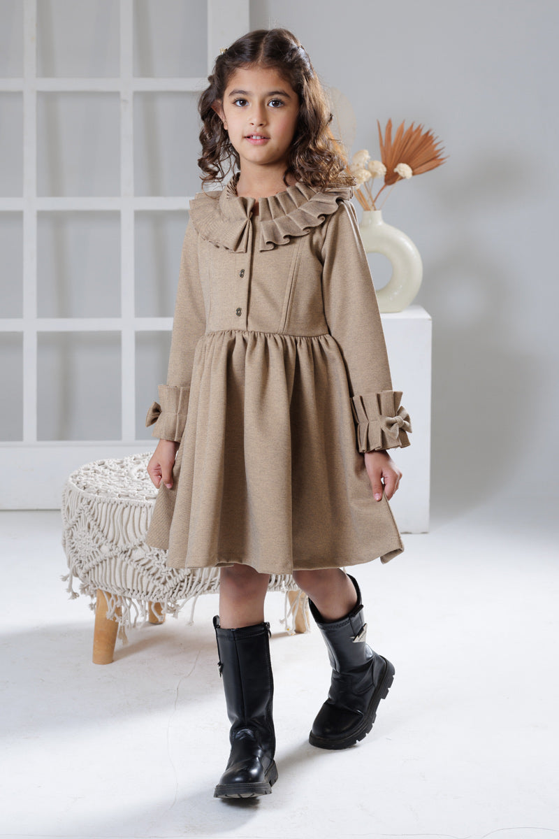 Woodland bow winter dress