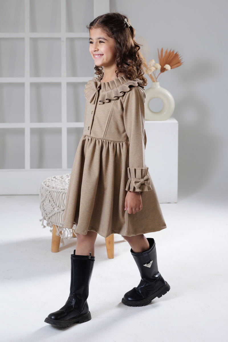 Woodland bow winter dress