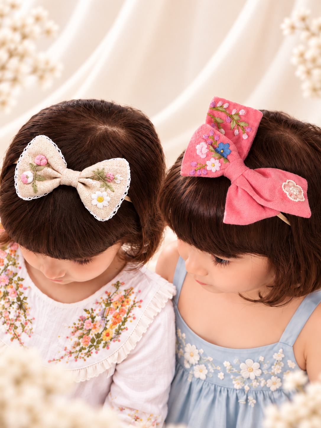 Dreamy Embroidered Bows Portrait