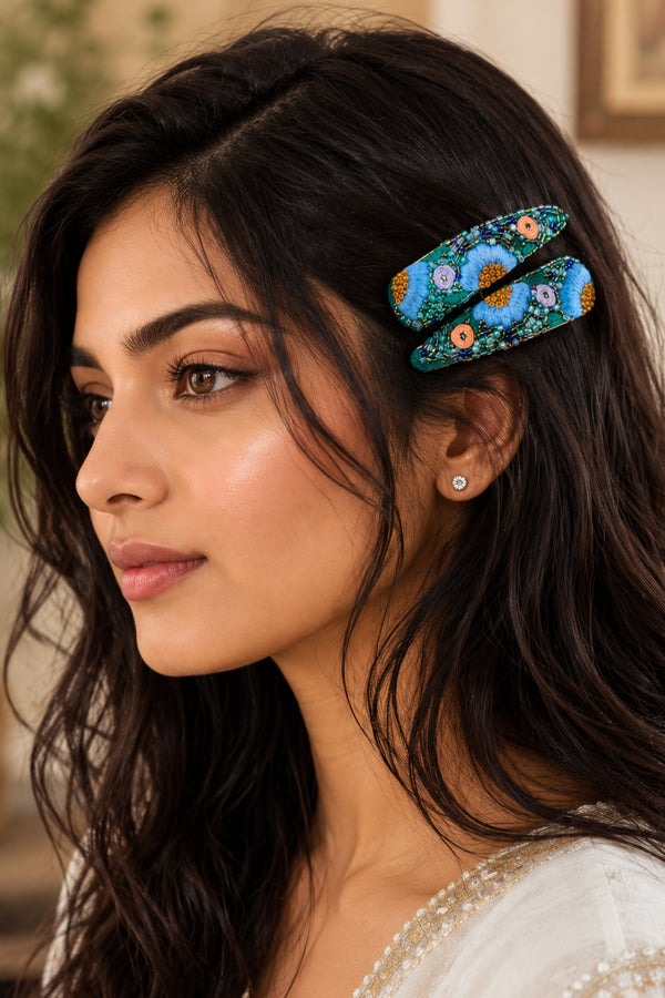 Floral Fern Set of 2 tic tac clips